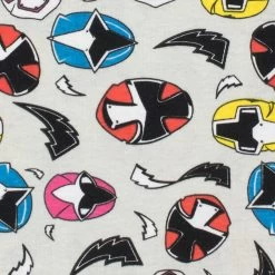 Power Rangers Ninja Steel Short Pyjamas - Snuggle Fit -Children Products Shop prpj8989 Power Rangers Short PJs V2 Top CLoseup