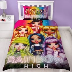 Kids Rainbow High Single Duvet Set