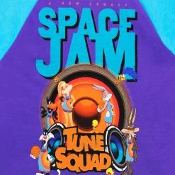 Space Jam Pyjamas -Children Products Shop sjpj8483 Space Jam Pjs Top closeup