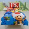 Super Mario Single Duvet Set 1 Super Mario Single Duvet Set -Children Products Shop smbd25970001 Mario Bedding 1 Square