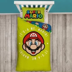 Super Mario Single Bedding Set -Children Products Shop smbd5883 Mario Bedding 4