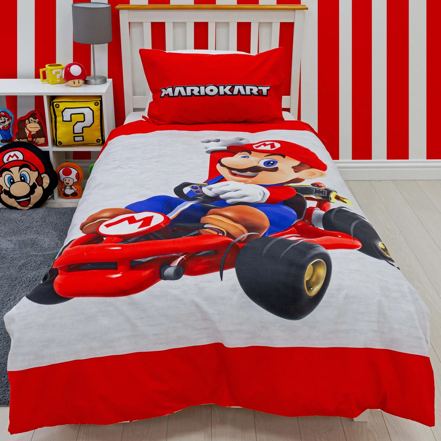 Super Mario Kids Mario Kart Single Duvet Set 3 Super Mario Kids Mario Kart Single Duvet Set