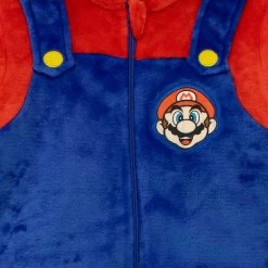 Kids Super Mario Onesie -Children Products Shop smon6366 Super Mario Onesie close up
