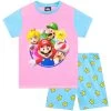 Girls Super Mario Short Pyjamas -Children Products Shop smpj9933 Girls Short Mario PJs 1 square