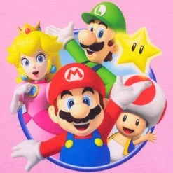 Girls Super Mario Short Pyjamas -Children Products Shop smpj9933 Girls Short Mario PJs 3