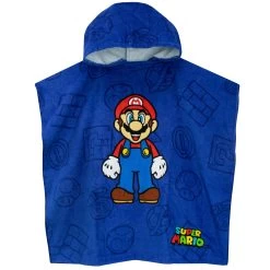 Super Mario Towel Poncho -Children Products Shop smpo6852 Mario Poncho Towel 1 square