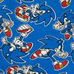 Sonic The Hedgehog Short Pyjamas -Children Products Shop sopj1134 Sonic Short PJs Shorts Close UP