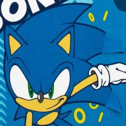 Sonic The Hedgehog PJ Set -Children Products Shop sopj5956 Sonic PJs top close up