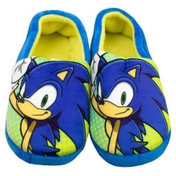 Kids Sonic The Hedgehog Slippers -Children Products Shop sosl2663 Sonic Slippers Pair Front